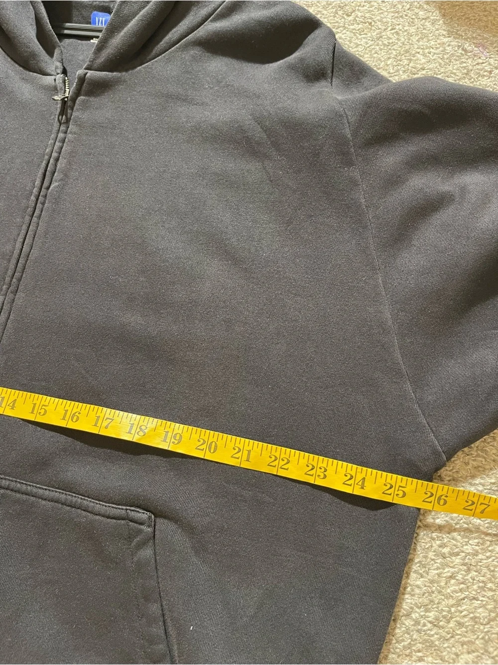 Yeezy Black Zip-Up Hooded Sweatshirt